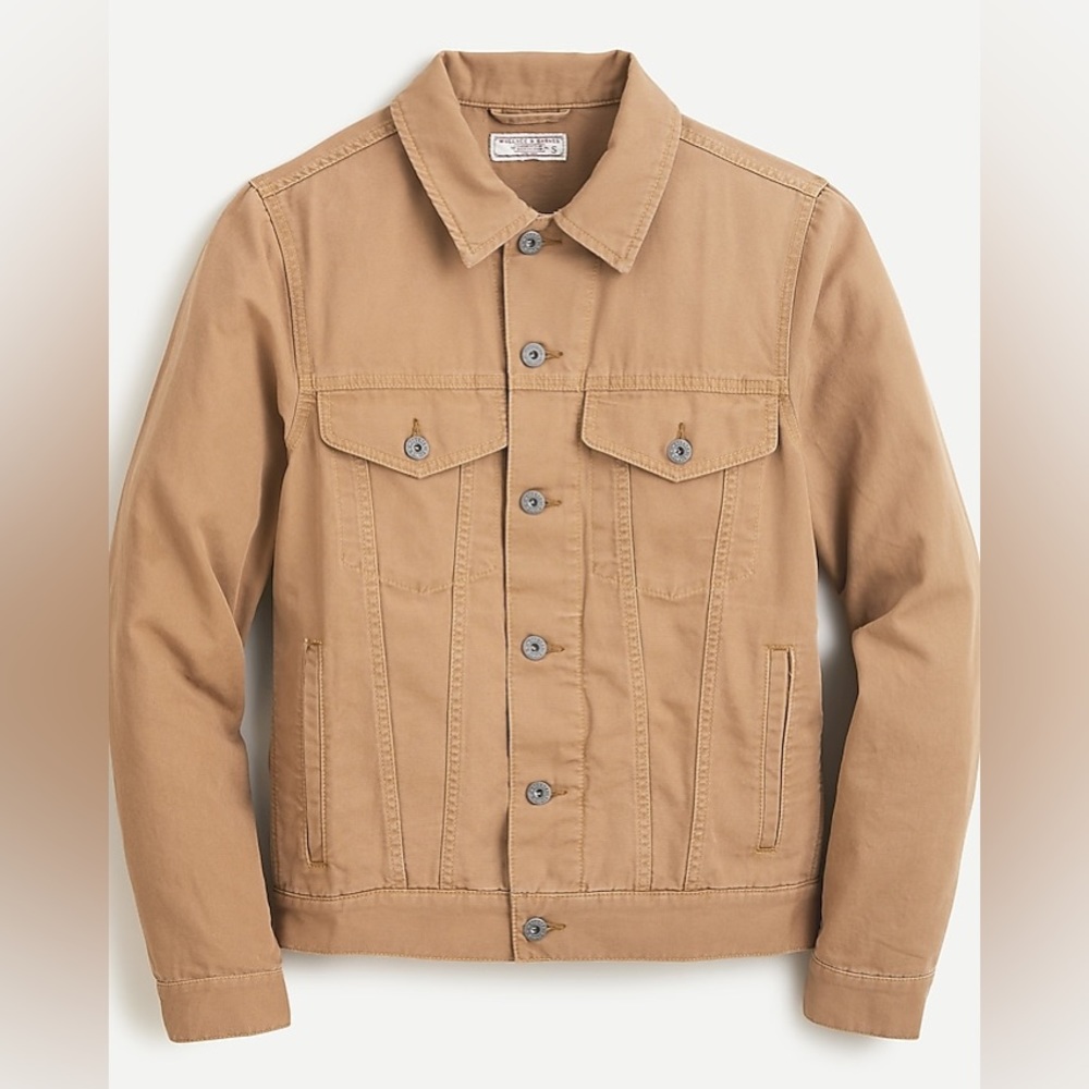 NWT J. Crew Wallace & Barnes Duck Canvas Trucker Jacket